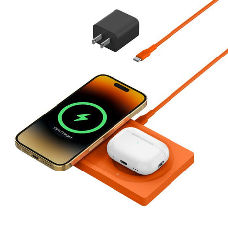 Base de Carga Inalámbrica Pad Belkin 2 en 1 con MagSafe - Naranja