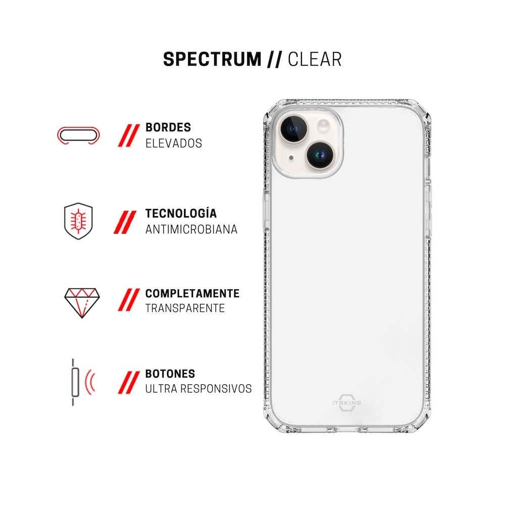 ItSkins Case Spectrum R Clear para iPhone 15 - Transparente