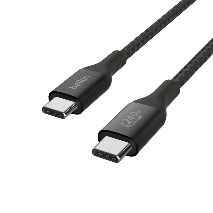 Cable de Carga Trenzado Belkin USB-C a USB-C 240Wde 2m - Negro