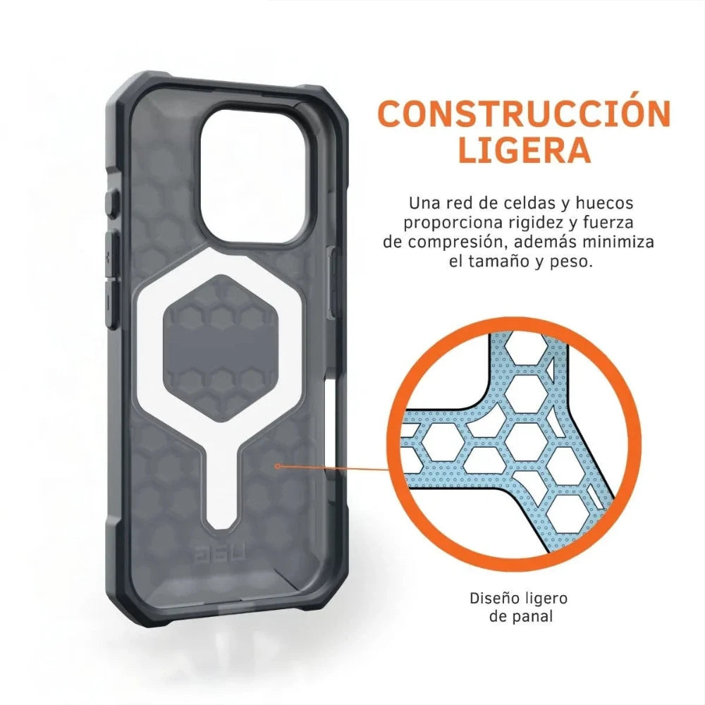 UAG Case Essential Armor con Magsafe para 16 Pro - Ceniza