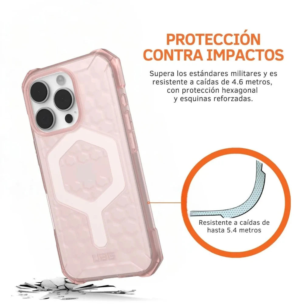 UAG Case Essential Armor con Magsafe para 16 Pro - Rosa