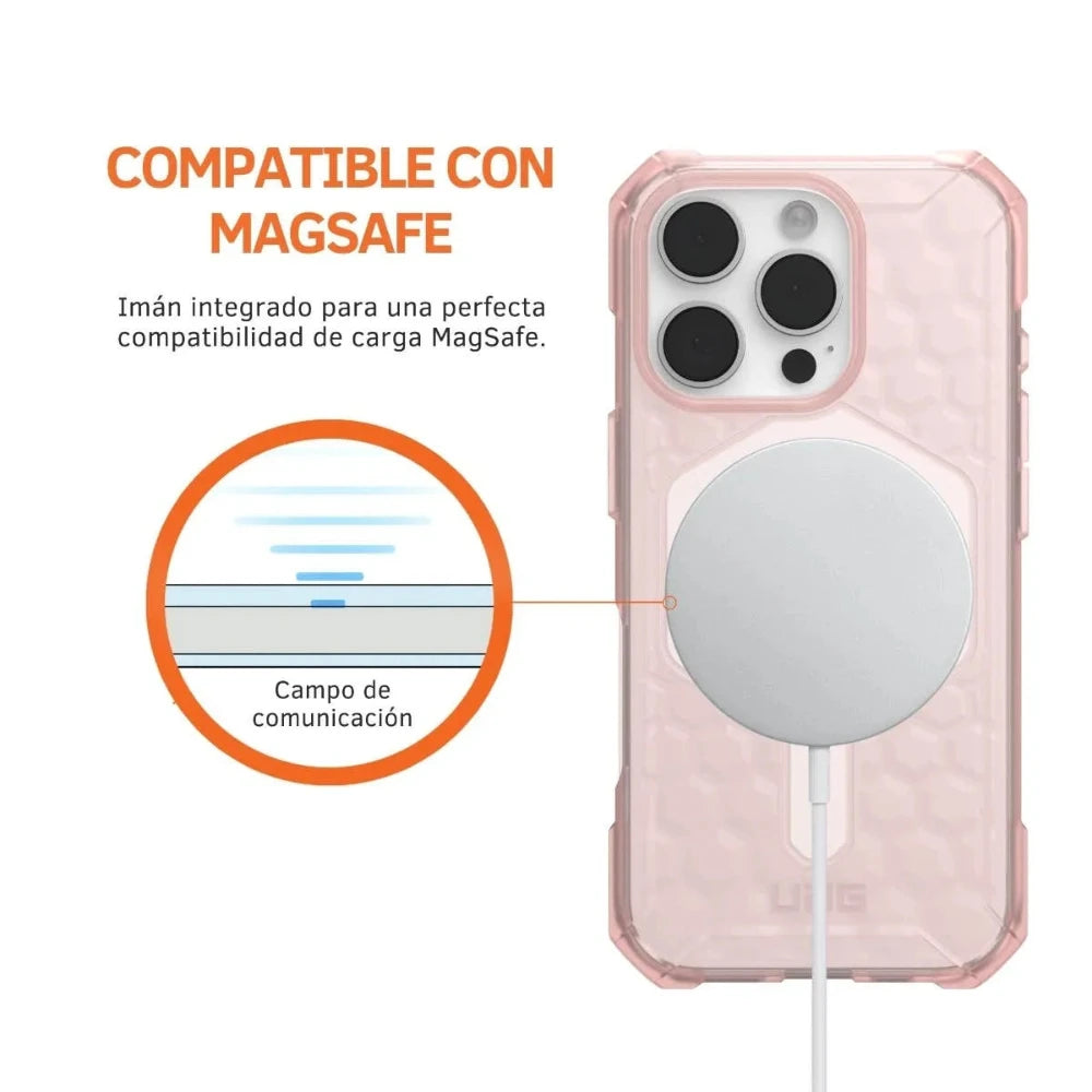 UAG Case Essential Armor con Magsafe para 16 Pro - Rosa