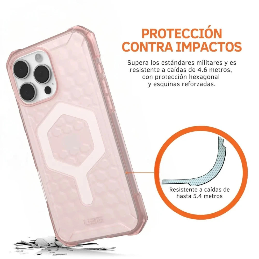 UAG Case Essential Armor con Magsafe para 16 Pro Max - Rosa