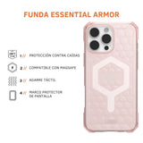 UAG Case Essential Armor con Magsafe para 16 Pro Max - Rosa