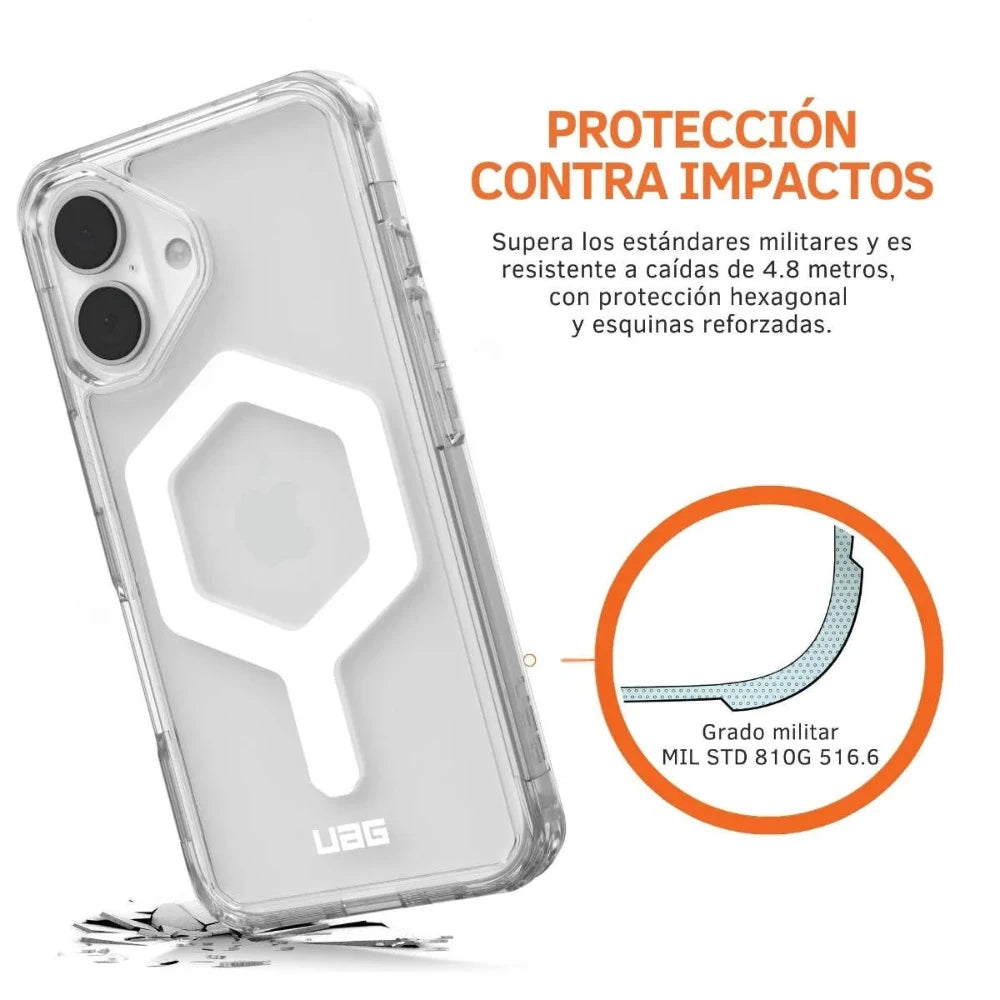 UAG Case Plyo con Magsafe para iPhone 16 - Hielo/Blanco