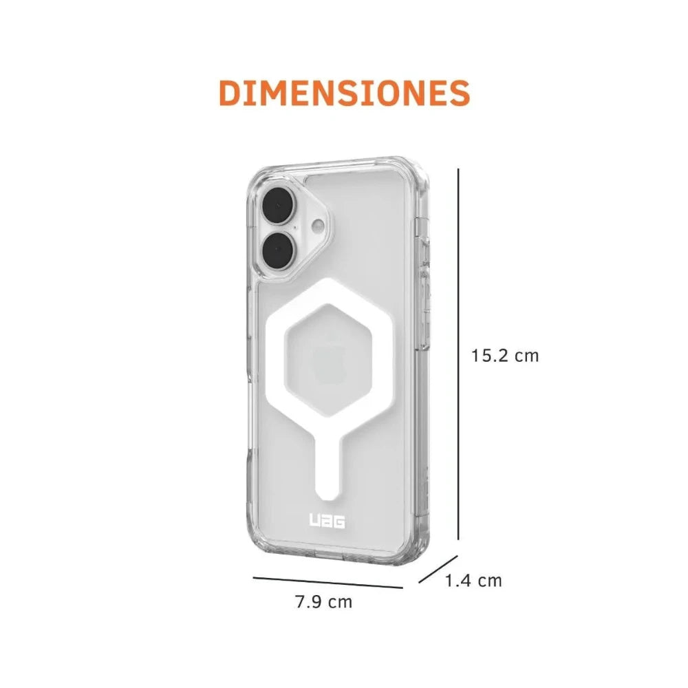 UAG Case Plyo con Magsafe para iPhone 16 - Hielo/Blanco