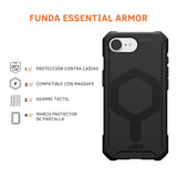 Case UAG Essential Armor con Magsafe para iPhone 16e - Negro