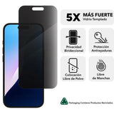 Protector de Pantalla Zagg Glass Elite Privacidad para iPhone 16/15