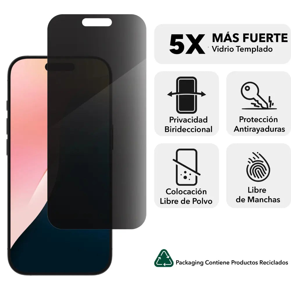 Protector de Pantalla Zagg Glass Elite Privacidad para iPhone 16 Pro