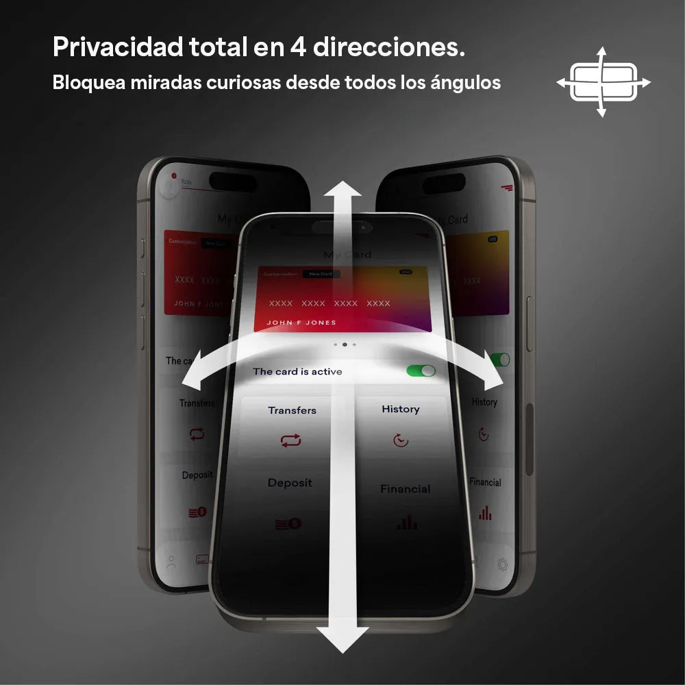 Protector_de_Pantalla_Zagg_Glass_XTR_Privacidad_para_iPhone_17_Pro_Transparente_Posición_3_iShop_El Salvador