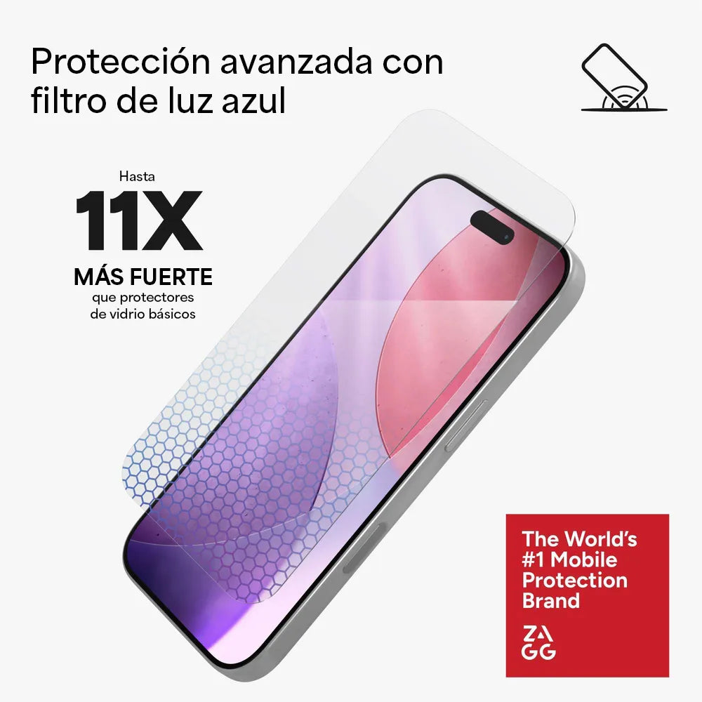Protector de Pantalla Zagg Glass XTR5 para iPhone Series 17 - Transparente