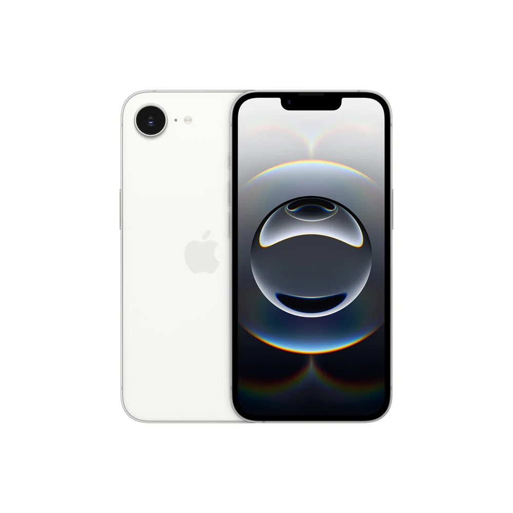 iPhone 16e - Blanco - 128GB + Case de Silicona Apple para iPhone16e – Azul Invierno