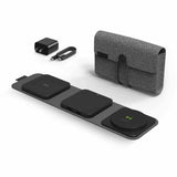 Base de carga Viajero Mophie Snap+ Multi Device Magnetico 3 en 1 - Negro