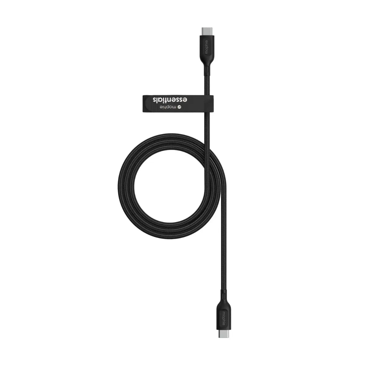 Cable Mophie essential trenzado USB-C a USB-C 60w 1m - Negro