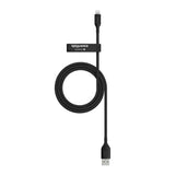 Cable Mophie essential trenzado USB-A a Lightning 12w 2m - Negro