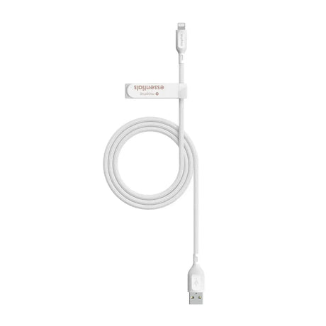 Cable Mophie essential trenzado USB-A a Lightning 12w 1m - Blanco