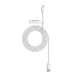 Cable Mophie essential trenzado USB-A a Lightning 12w 2m - Blanco