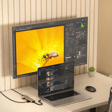 Adaptador Multipuerto Satechi Slim 7 en 1 USB-C Ethernet - Plata