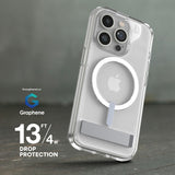 Case ZAGG Kickstand Crystal Palace Snap Magsafe para iPhone 15 Pro Max - Transparente