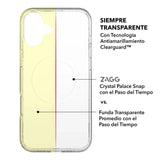 Case ZAGG Crystal Palace con MagSafe para iPhone 16 - Transparente