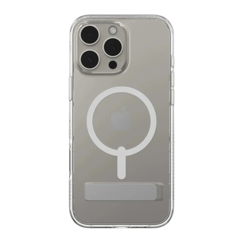 Case Zagg Kickstand Crystal Palace Snap con Magsafe para iPhone 16 Pro Max - Transparente