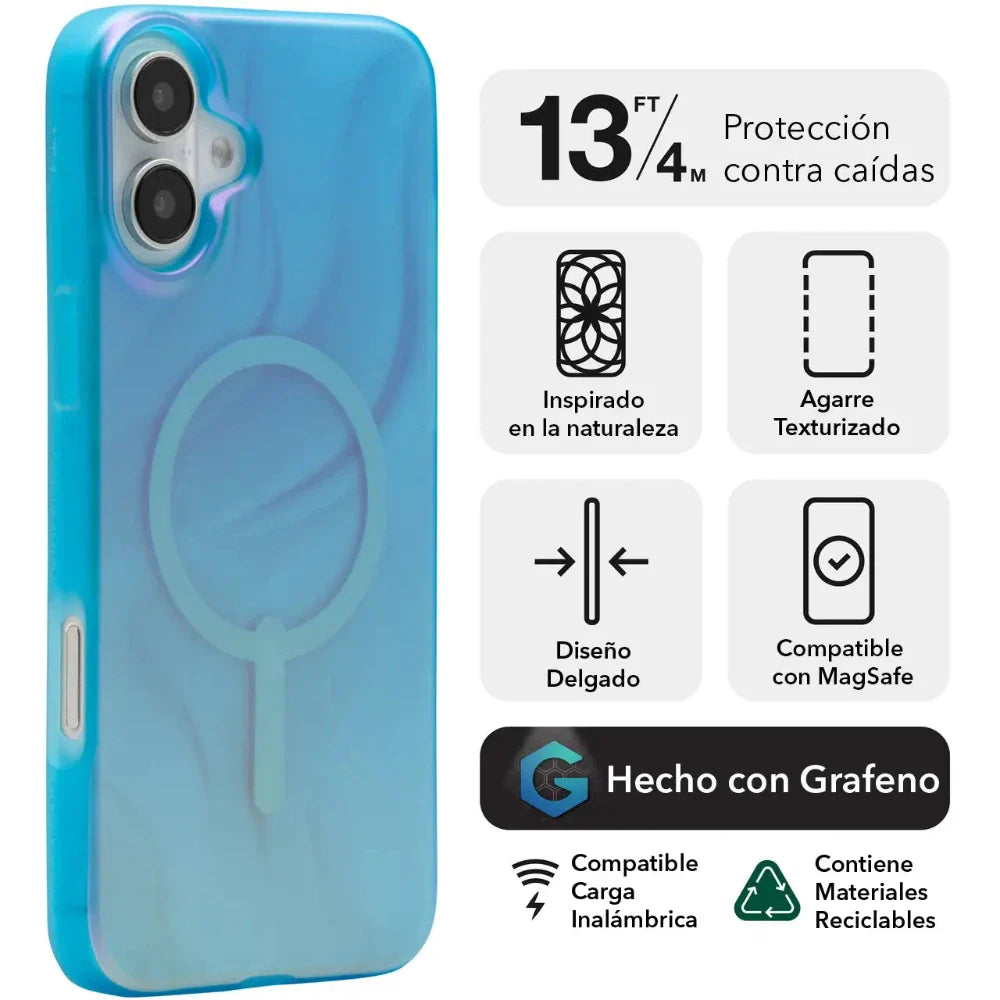 Case Zagg Milan Snap con MagSafe para iPhone 16 - Aurora