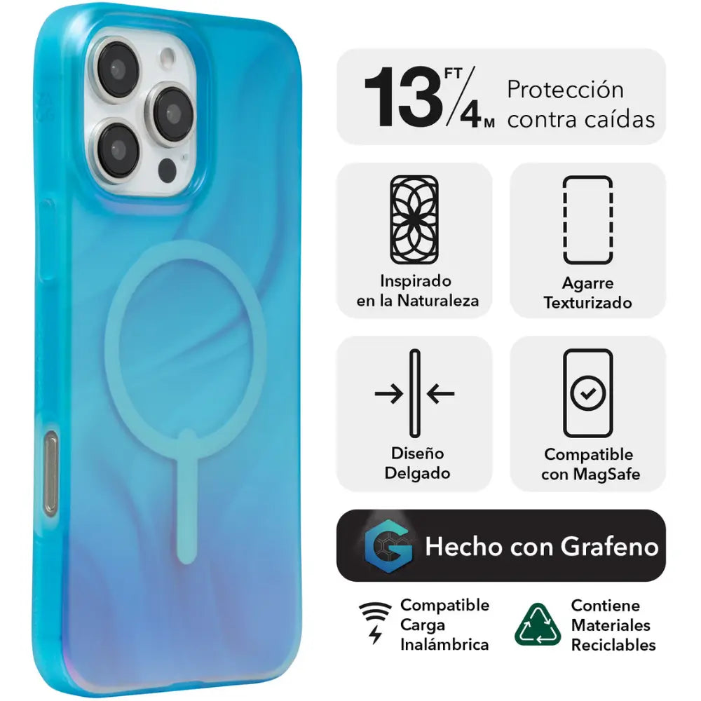 Case Zagg Milan Snap con MagSafe para iPhone 16 Pro Max - Aurora