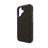 Case Zagg London Snap con Magsafe para iPhone 16 - Hexágonos Negro