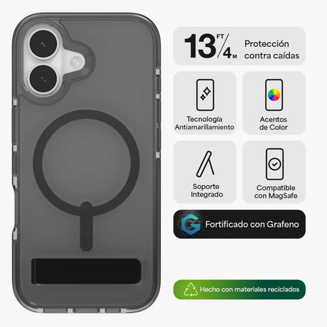 Case_ZAGG_Santa_Cruz_con_MagSafe_KS_para_iPhone_17_Negro_Medianoche_Posición_2_iShop_El_Salvador