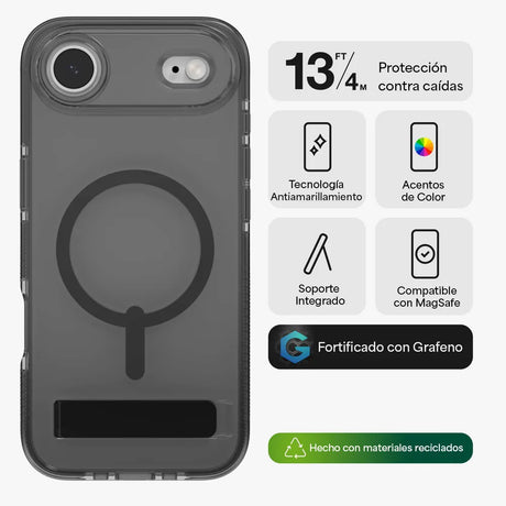 Case_ZAGG_Santa_Cruz_con_MagSafe_KS_para_iPhone_17_Air_Negro_Medianoche_Posición_2_iShop_El_Salvador