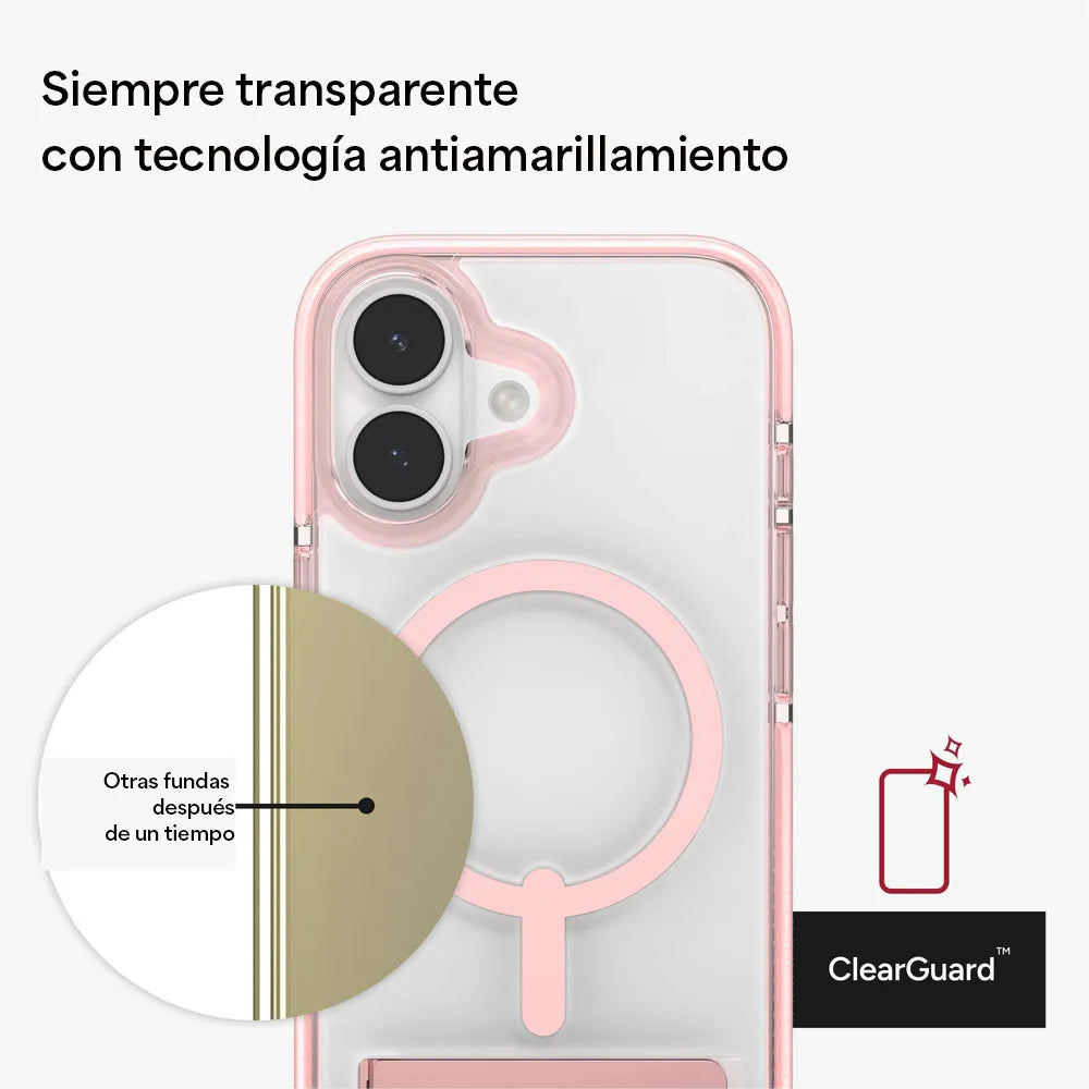Case Zagg Santa Cruz Snap Magsafe KS para iPhone 17 - Rosa Pastel