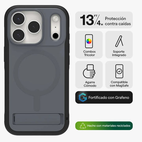 Case_ZAGG_Sedona_Snap_MagSafe_KS_para_iPhone_17_Pro_Carbón_Posición_2_iShop_El_Salvador
