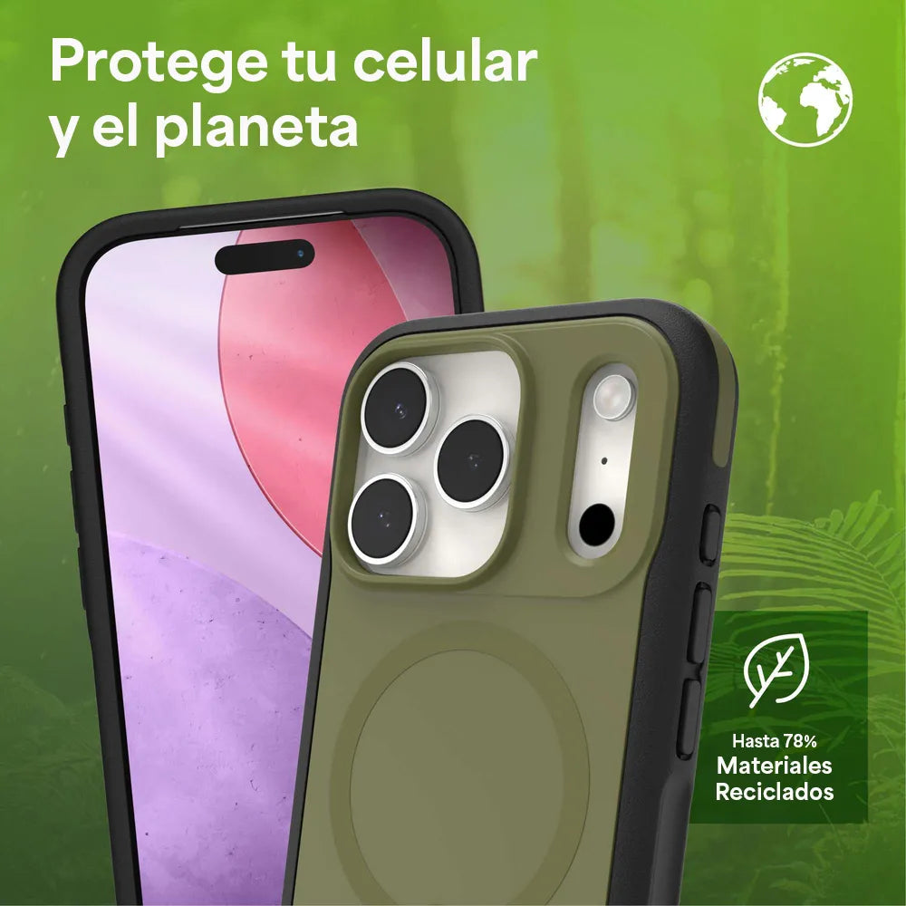 Case ZAGG Sedona Snap MagSafe KS para iPhone 17 Pro - Verde Musgo