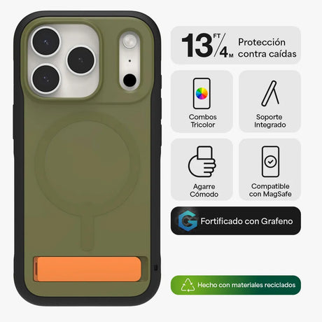 Case_ZAGG_Sedona_Snap_MagSafe_KS_para_iPhone_17_Pro_Verde_Musgo_Imagen_posicion_2_iShop_El_Salvador