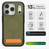 Case ZAGG Sedona Snap MagSafe KS para iPhone 17 Pro - Verde Musgo