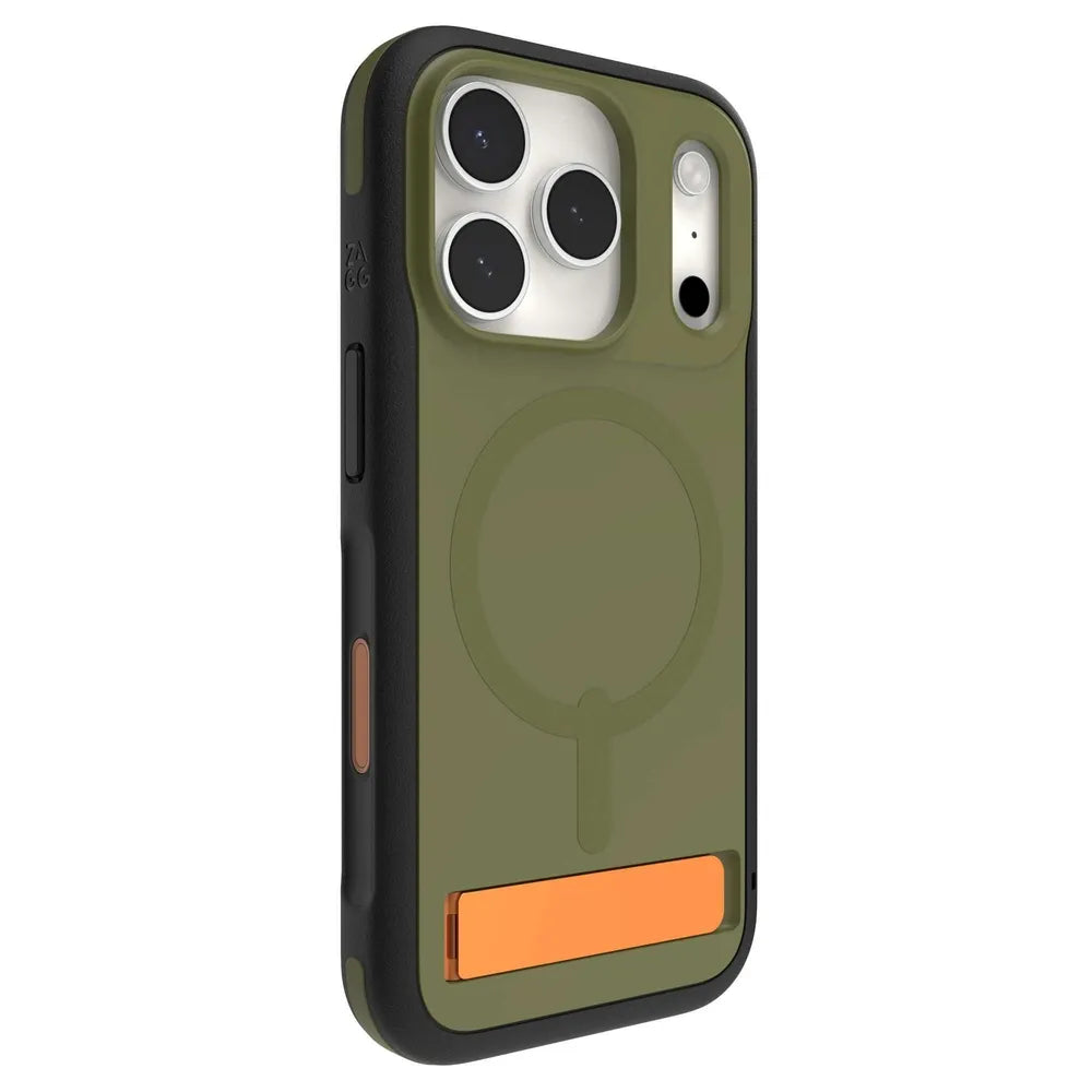 Case ZAGG Sedona Snap MagSafe KS para iPhone 17 Pro - Verde Musgo