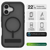 Case_ZAGG_Rainier_con_MagSafe_KS_para_iPhone_17_Negro_Humo_Posición_2_iShop_El_Salvador