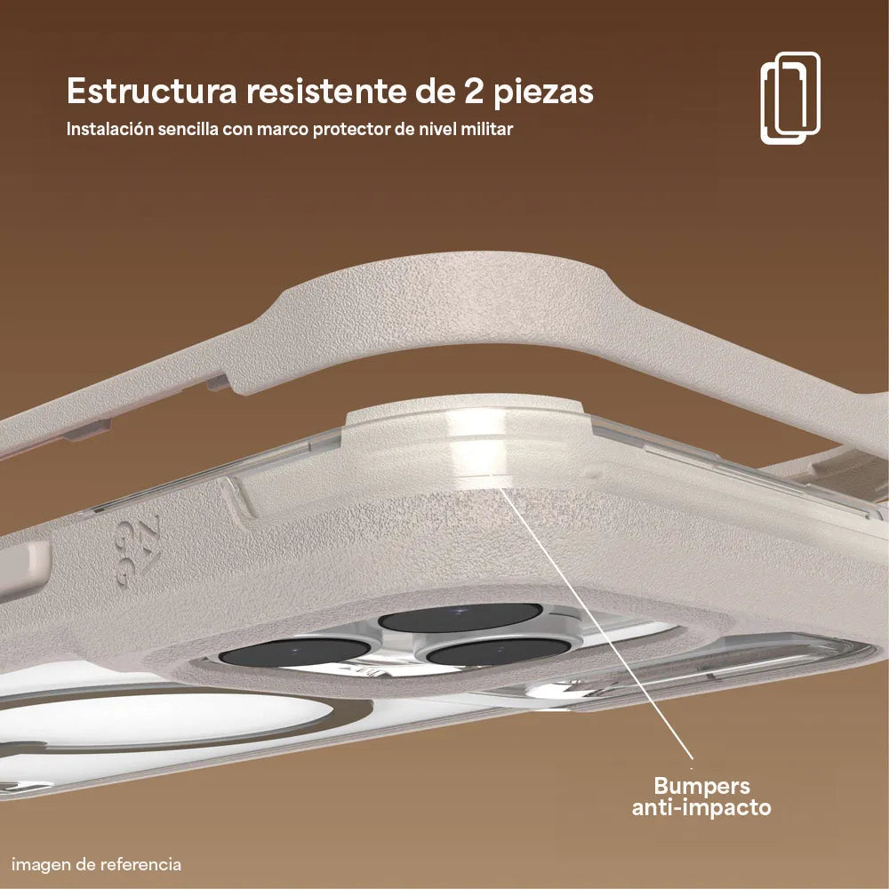 Case ZAGG Rainier con MagSafe KS para iPhone 17 Pro Max - Beige arenisca