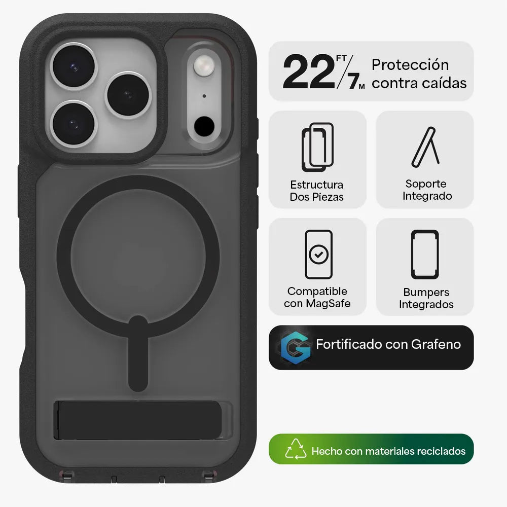 Case_ZAGG_Rainier_con_MagSafe_KS_para_iPhone_17_Pro_Max_Negro_ahumado_Imagen_posicion_2_iShop_El_Salvador