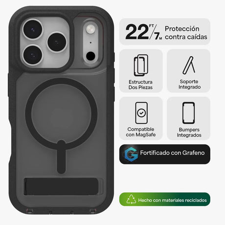 Case_ZAGG_Rainier_con_MagSafe_KS_para_iPhone_17_Pro_Max_Negro_ahumado_Imagen_posicion_2_iShop_El_Salvador