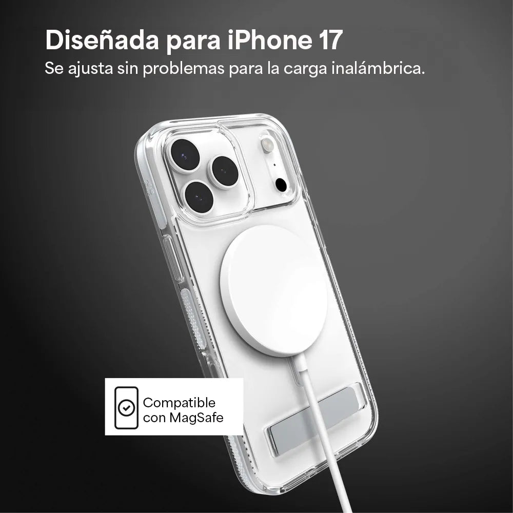 Case ZAGG Santa Cruz Snap MagSafe KS para iPhone 17 Pro Max - Plata