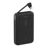 Bateria Externa Belkin 10K con Cable USB-C Integrado 20W - Negro