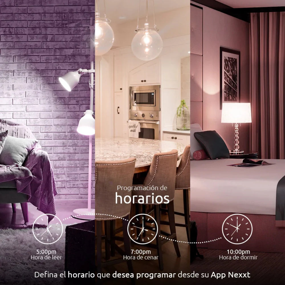 Bombillo_Inteligente_Nexxt_Wi_Fi_LED_C110_Multicolor_(2_Unidades)_Posicion_4_iShop_El_Salvador