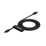 Cable Mophie essential trenzado USB-A a USB-C 15w 2m - Negro