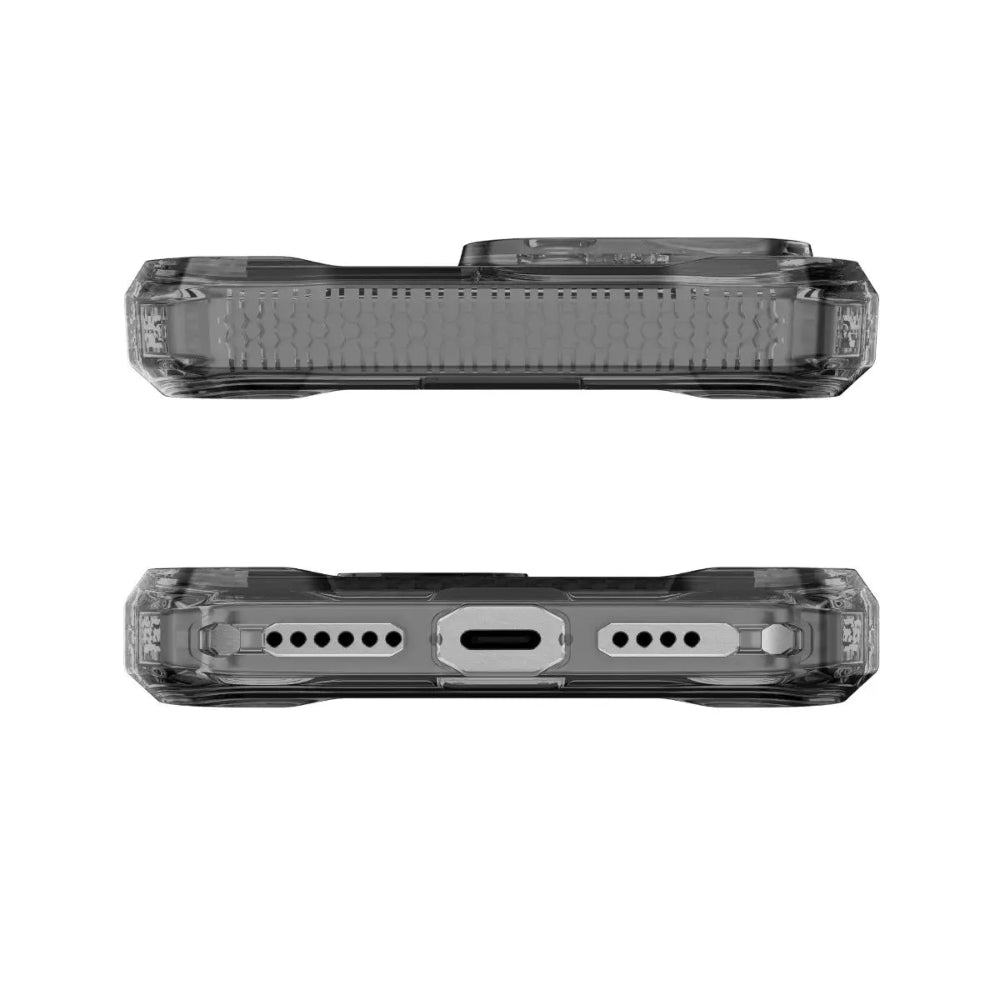 ItSkins Supreme R Clear con MagSafe para iPhone 16 Pro - Grafito y estampado en grafito