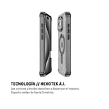 Case ItSkins Hybrid R Vapor Stand con MagSafe para iPhone 16 Pro Max - Negro
