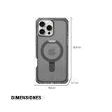 Case ItSkins Hybrid R Vapor Stand con MagSafe para iPhone 16 Pro Max - Negro