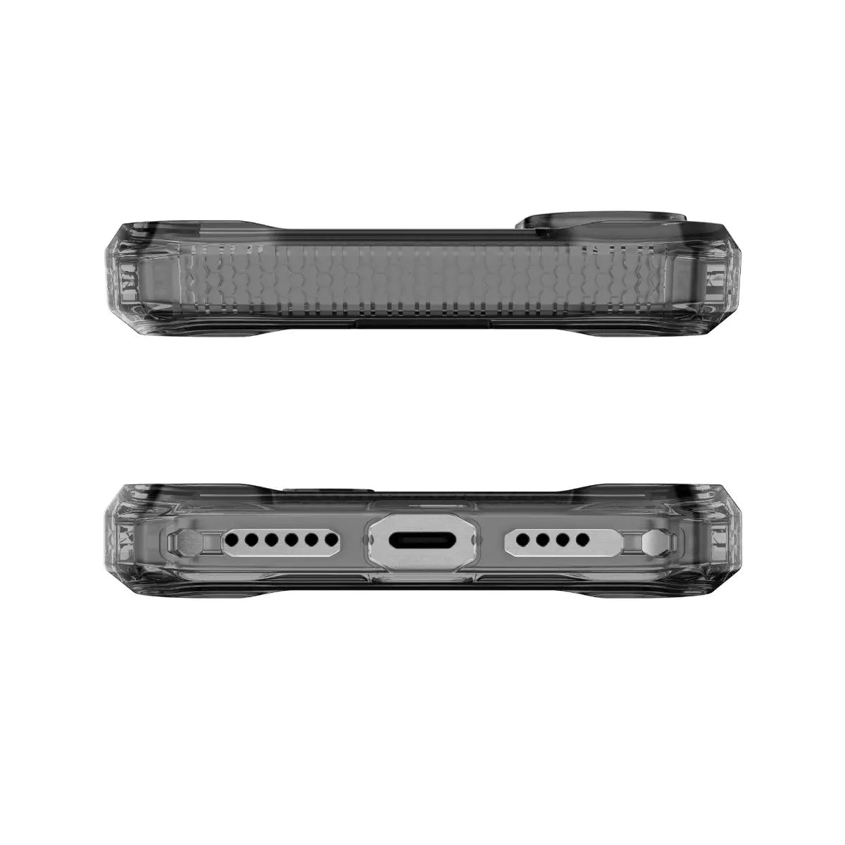 ItSkins Supreme R Clear con MagSafe para iPhone 16 Plus - Graphite and Graphite print