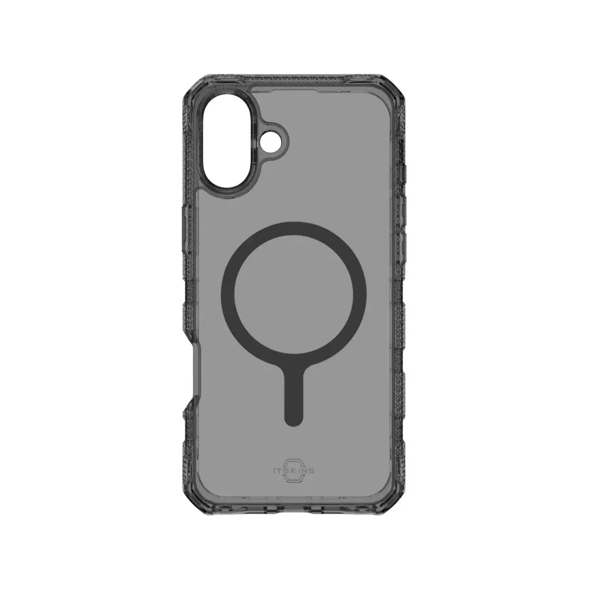 ItSkins Supreme R Clear con MagSafe para iPhone 16 Plus - Graphite and Graphite print