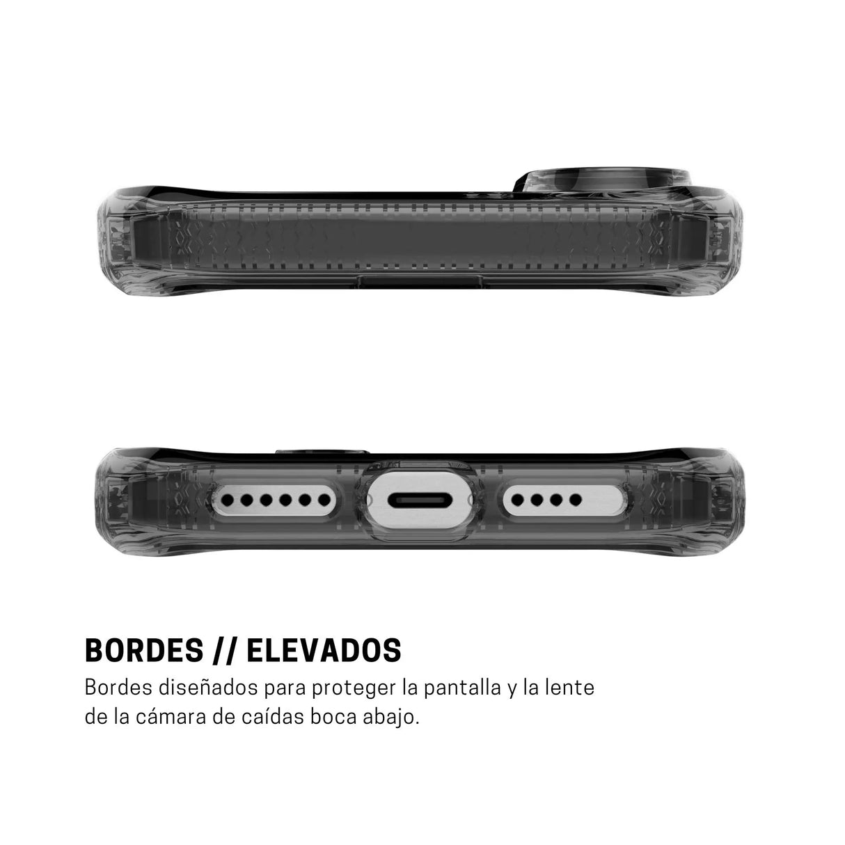 Case ItSkins Hybrid R Vapor con MagSafe para iPhone 16 - Negro